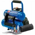Campbell Hausfeld 1-HP 2-Gallon Twin Stack Air Compressor w/ Combination Nailer & Stapler