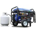 Duromax Dual Fuel 4,400-Watt Hybrid Propane/Gasoline Portable Generator with Wheel Kit and Electric Start