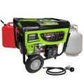 Smarter Tools 7,500-Watt Propane (LPG) Gasoline Powered Generator with Electric Start CARB Approved Battery and No Flat Wheels